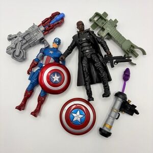 Marvel Captain America Nick Fury Action Figure 3.75" Avengers Lot Accessories